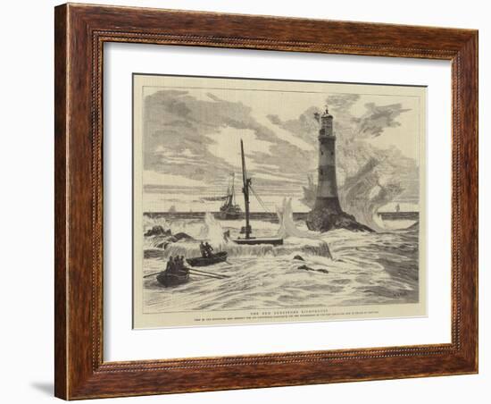 The New Eddystone Lighthouse-William Lionel Wyllie-Framed Giclee Print