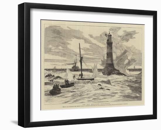 The New Eddystone Lighthouse-William Lionel Wyllie-Framed Giclee Print