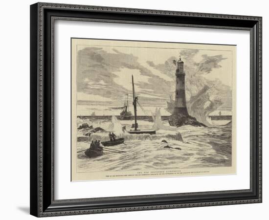 The New Eddystone Lighthouse-William Lionel Wyllie-Framed Giclee Print