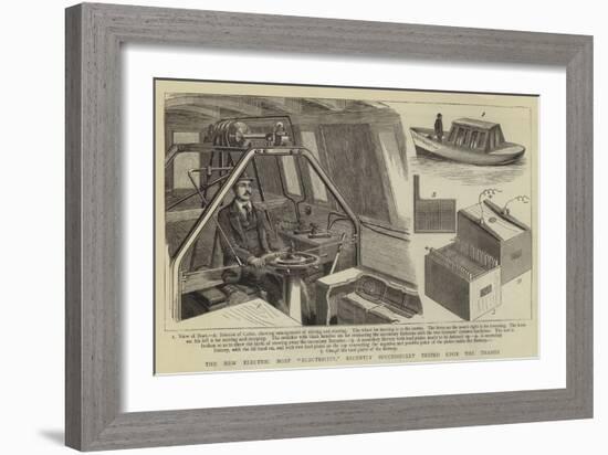 The New Electric Boat Electricity, Recently Successfully Tested Upon the Thames-null-Framed Giclee Print