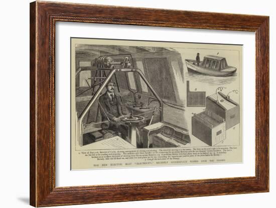 The New Electric Boat Electricity, Recently Successfully Tested Upon the Thames-null-Framed Giclee Print