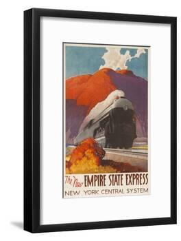 The New Empire State Express, New York Central System Rail Poster-null-Framed Giclee Print