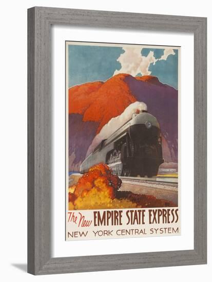 The New Empire State Express, New York Central System Rail Poster-null-Framed Giclee Print