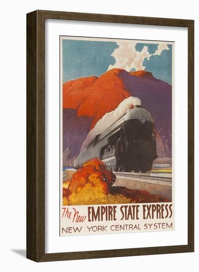 The New Empire State Express, New York Central System Rail Poster-null-Framed Giclee Print