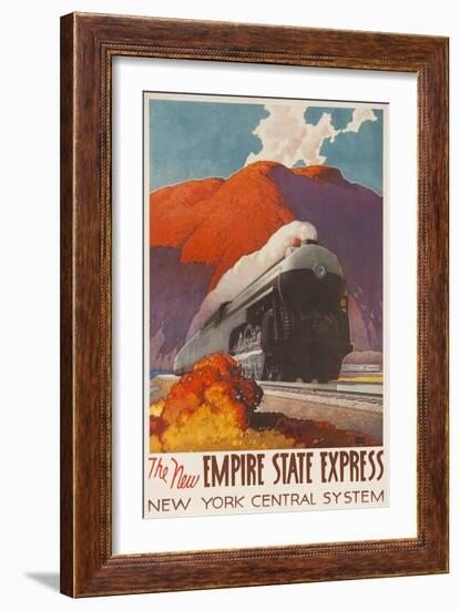 The New Empire State Express, New York Central System Rail Poster-null-Framed Giclee Print