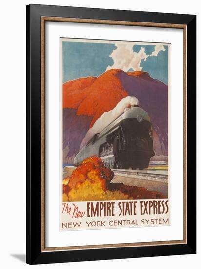 The New Empire State Express, New York Central System Rail Poster-null-Framed Giclee Print