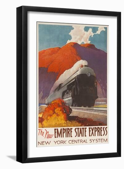 The New Empire State Express, New York Central System Rail Poster-null-Framed Giclee Print