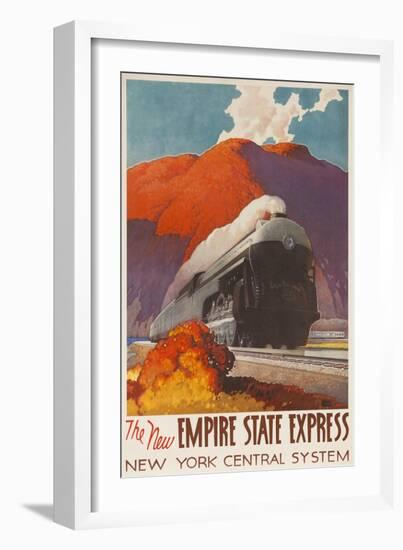 The New Empire State Express, New York Central System Rail Poster-null-Framed Giclee Print