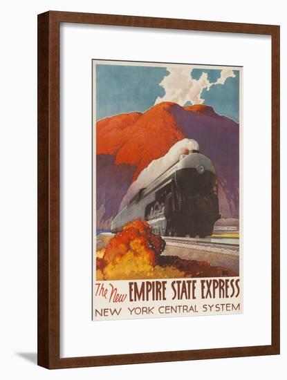 The New Empire State Express, New York Central System Rail Poster-null-Framed Giclee Print