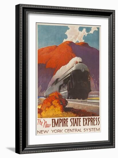 The New Empire State Express, New York Central System Rail Poster-null-Framed Giclee Print