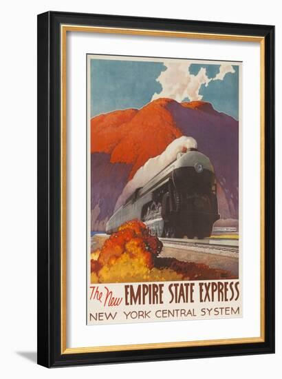 The New Empire State Express, New York Central System Rail Poster-null-Framed Giclee Print