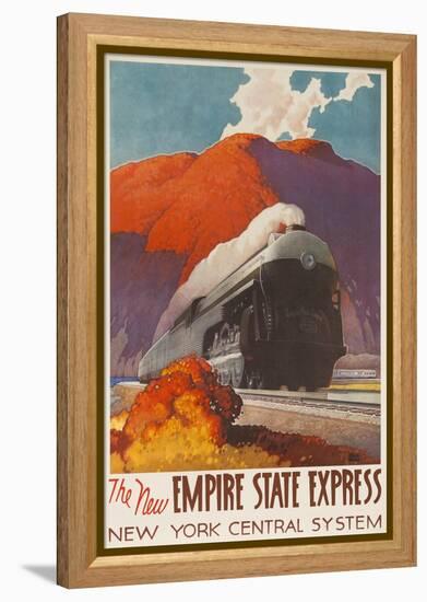 The New Empire State Express, New York Central System Rail Poster-null-Framed Premier Image Canvas