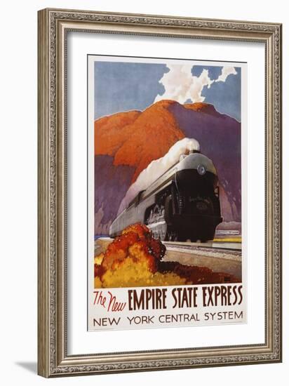 The New Empire State Express Poster by Leslie Ragan-null-Framed Giclee Print