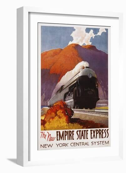 The New Empire State Express Poster by Leslie Ragan-null-Framed Giclee Print