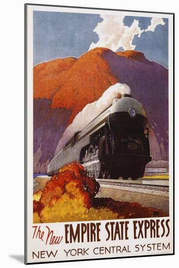 The New Empire State Express Poster by Leslie Ragan-null-Mounted Giclee Print