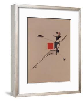 The New. Figurine for the Opera Victory over the Sun by A. Kruchenykh, 1920-1921-El Lissitzky-Framed Giclee Print