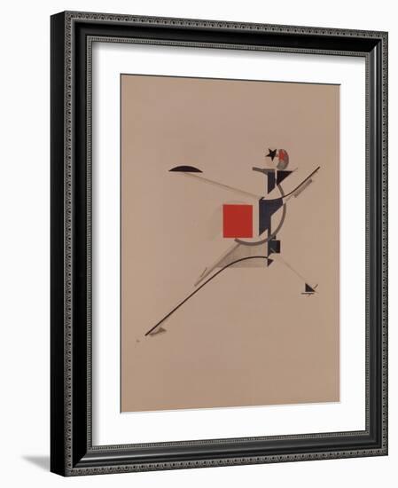 The New. Figurine for the Opera Victory over the Sun by A. Kruchenykh, 1920-1921-El Lissitzky-Framed Giclee Print