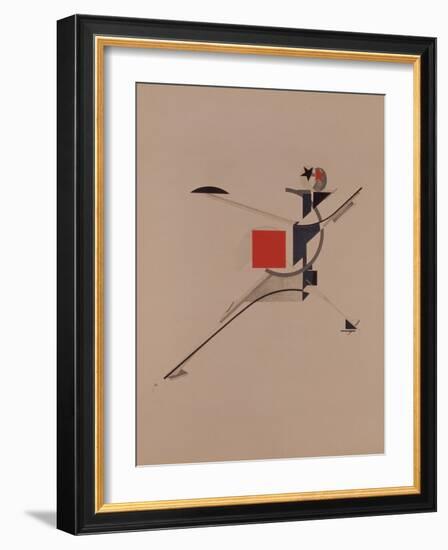 The New. Figurine for the Opera Victory over the Sun by A. Kruchenykh, 1920-1921-El Lissitzky-Framed Giclee Print