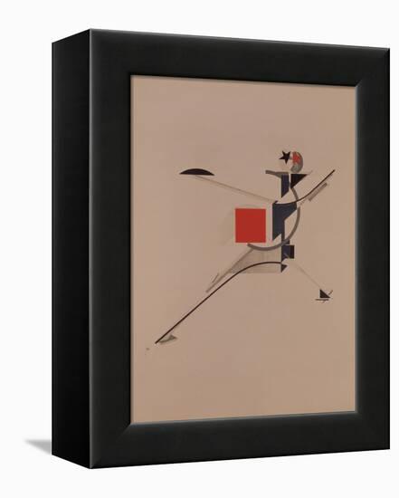 The New. Figurine for the Opera Victory over the Sun by A. Kruchenykh, 1920-1921-El Lissitzky-Framed Premier Image Canvas