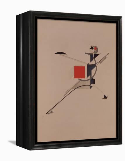The New. Figurine for the Opera Victory over the Sun by A. Kruchenykh, 1920-1921-El Lissitzky-Framed Premier Image Canvas