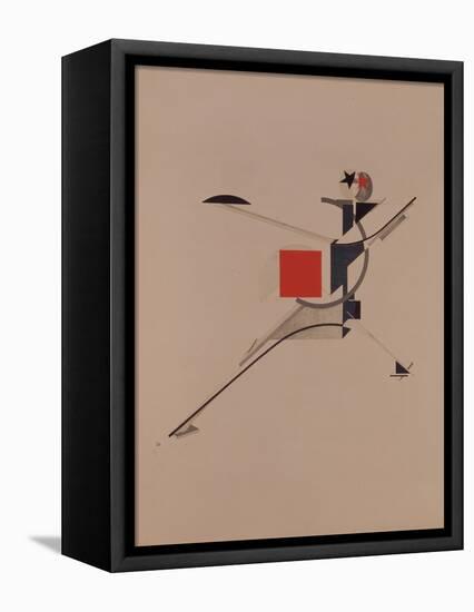 The New. Figurine for the Opera Victory over the Sun by A. Kruchenykh, 1920-1921-El Lissitzky-Framed Premier Image Canvas