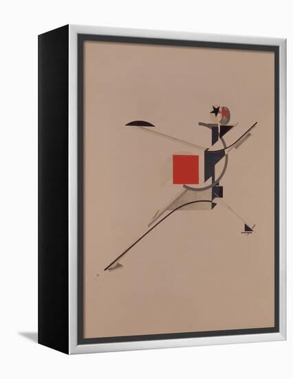 The New. Figurine for the Opera Victory over the Sun by A. Kruchenykh, 1920-1921-El Lissitzky-Framed Premier Image Canvas