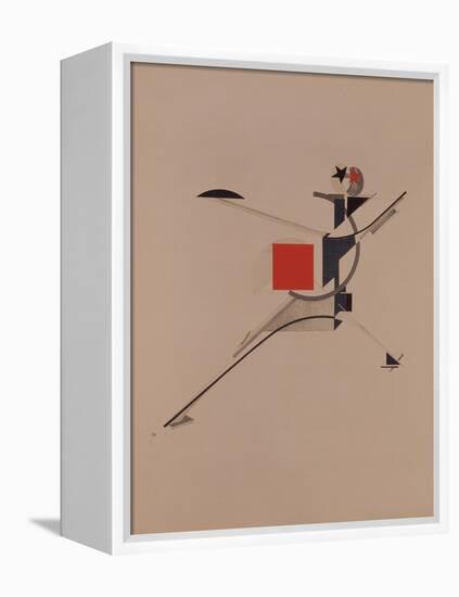 The New. Figurine for the Opera Victory over the Sun by A. Kruchenykh, 1920-1921-El Lissitzky-Framed Premier Image Canvas