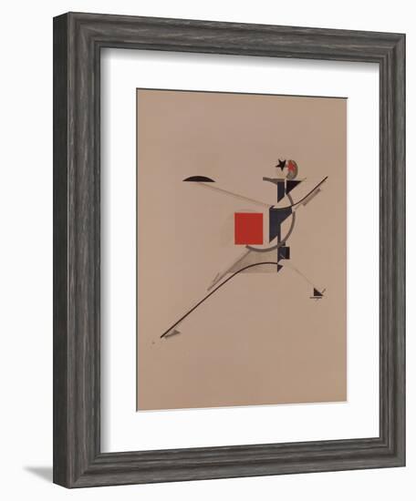 The New. Figurine for the Opera Victory over the Sun by A. Kruchenykh, 1920-1921-El Lissitzky-Framed Giclee Print