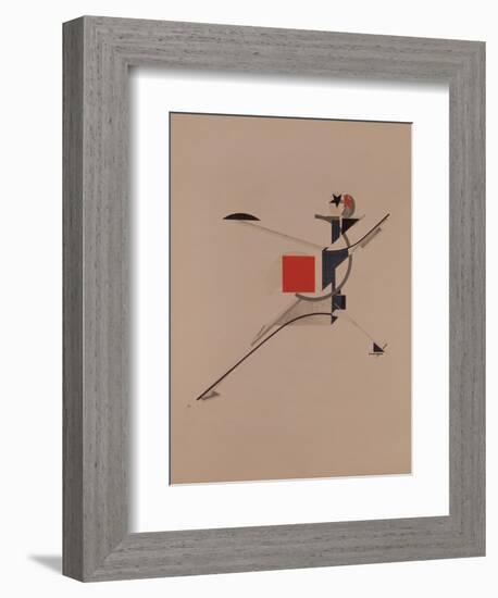 The New. Figurine for the Opera Victory over the Sun by A. Kruchenykh, 1920-1921-El Lissitzky-Framed Giclee Print