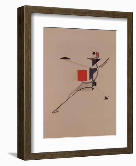 The New. Figurine for the Opera Victory over the Sun by A. Kruchenykh, 1920-1921-El Lissitzky-Framed Giclee Print