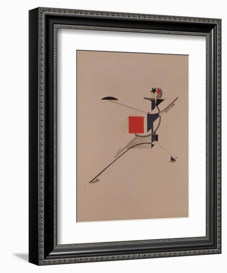 The New. Figurine for the Opera Victory over the Sun by A. Kruchenykh, 1920-1921-El Lissitzky-Framed Giclee Print