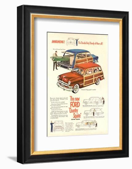 The New Ford Country Squire-null-Framed Art Print