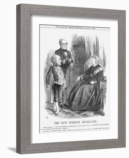 The New Foreign Secretary, 1865-John Tenniel-Framed Giclee Print