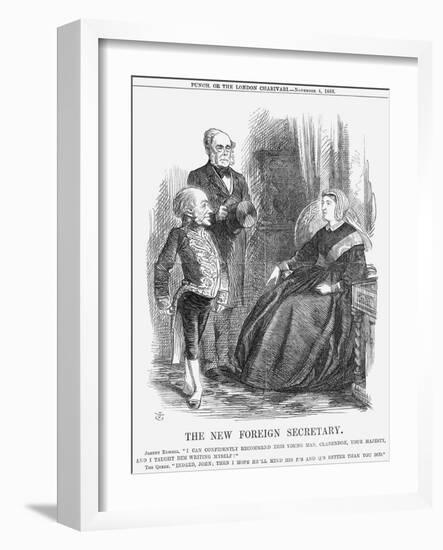 The New Foreign Secretary, 1865-John Tenniel-Framed Giclee Print