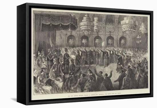 The New German Emperor William II Opening the Reichstag, the Speech from the Throne-null-Framed Premier Image Canvas