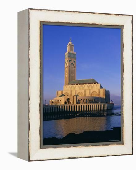 The New Hassan II Mosque, Casablanca, Morocco, North Africa, Africa-Bruno Morandi-Framed Premier Image Canvas