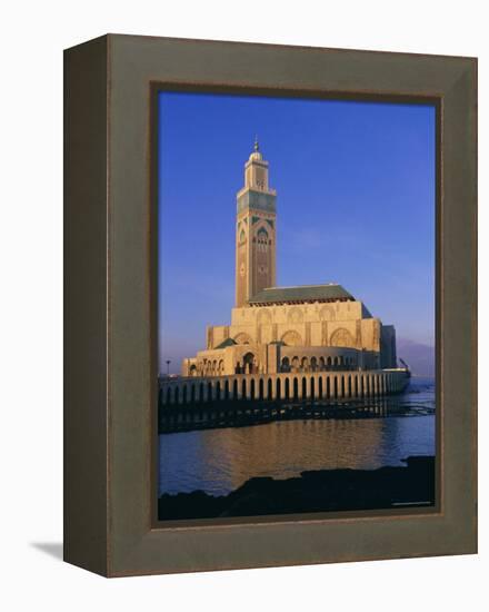 The New Hassan II Mosque, Casablanca, Morocco, North Africa, Africa-Bruno Morandi-Framed Premier Image Canvas