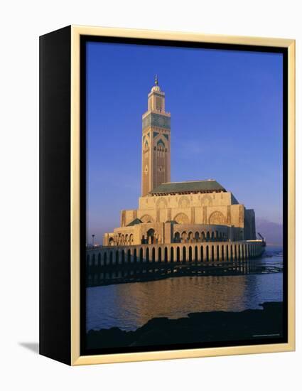 The New Hassan II Mosque, Casablanca, Morocco, North Africa, Africa-Bruno Morandi-Framed Premier Image Canvas