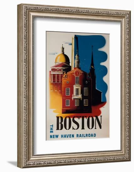 The New Haven Railroad Advertising Travel Poster, Boston-David Pollack-Framed Photographic Print