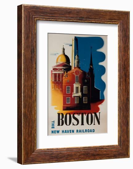 The New Haven Railroad Advertising Travel Poster, Boston-David Pollack-Framed Photographic Print