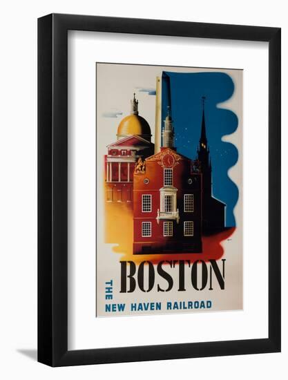 The New Haven Railroad Advertising Travel Poster, Boston-David Pollack-Framed Photographic Print