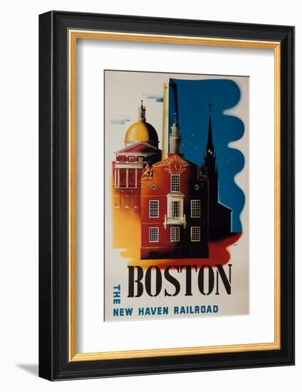 The New Haven Railroad Advertising Travel Poster, Boston-David Pollack-Framed Photographic Print