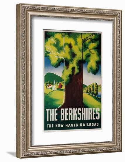 The New Haven Railroad Advertising Travel Poster, the Berkshires-David Pollack-Framed Photographic Print