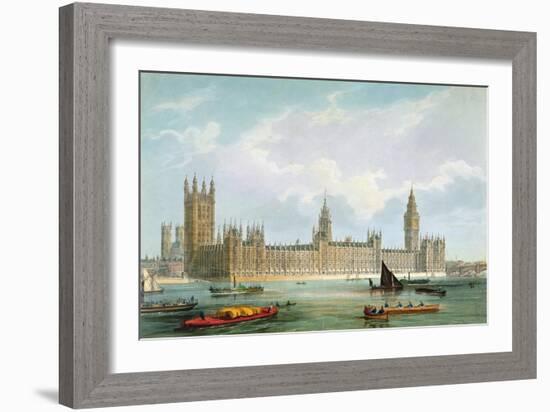 The New Houses of Parliament, Engraved by Thomas Picken Published by Lloyd Bros. and Co., 1852-Edmund Walker-Framed Giclee Print