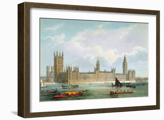 The New Houses of Parliament, Engraved by Thomas Picken Published by Lloyd Bros. and Co., 1852-Edmund Walker-Framed Giclee Print