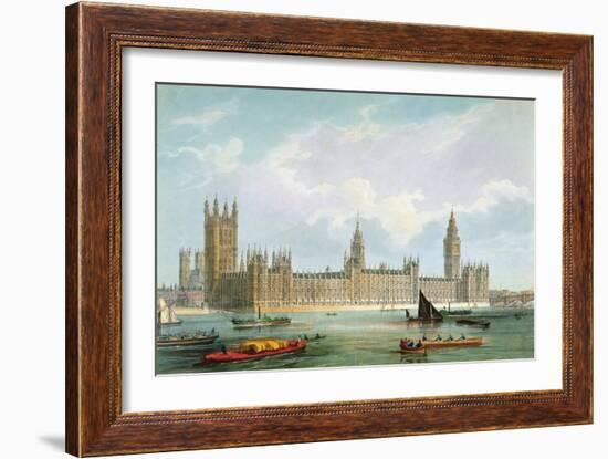 The New Houses of Parliament, Engraved by Thomas Picken Published by Lloyd Bros. and Co., 1852-Edmund Walker-Framed Giclee Print