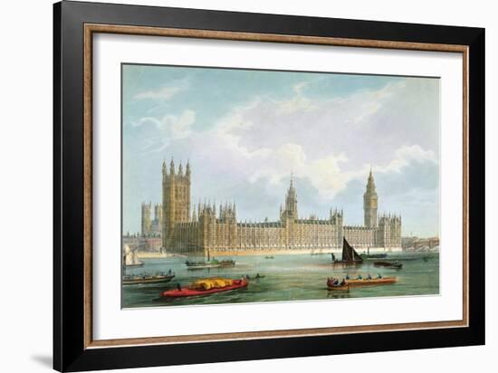 The New Houses of Parliament, Engraved by Thomas Picken Published by Lloyd Bros. and Co., 1852-Edmund Walker-Framed Giclee Print