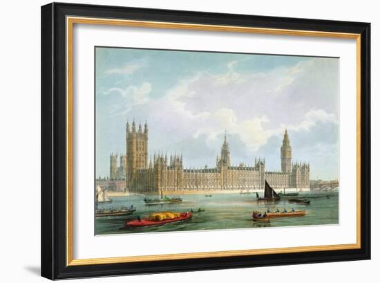 The New Houses of Parliament, Engraved by Thomas Picken Published by Lloyd Bros. and Co., 1852-Edmund Walker-Framed Giclee Print