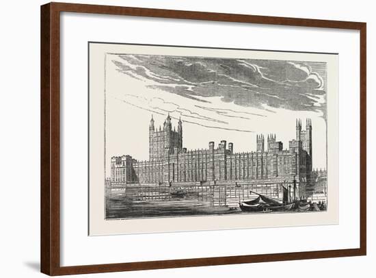 The New Houses of Parliament, Westminster, London, UK-null-Framed Giclee Print