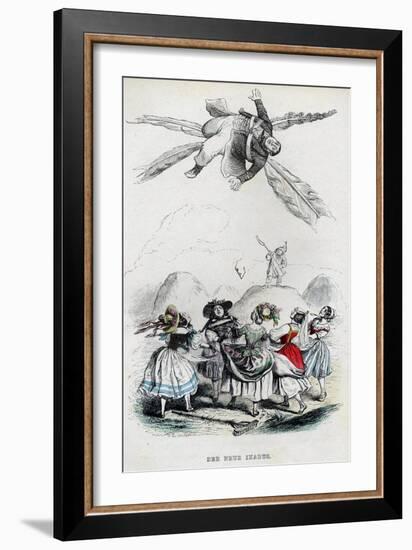 The New Icarus, 1840s-Jean-Jacques Grandville-Framed Giclee Print